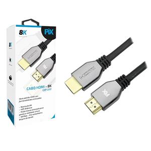 Cabo Hdmi Pix 8K , 2.1 , hdr , Dinâmico , 1.5 metros - 018-2121
