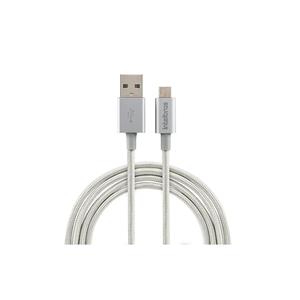 Cabo USB - Micro USB 1,5m nylon Branco Intelbras EUAB 15NB