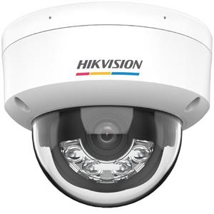 Câmera de rede , domo fixo ColorVu Hikvision ,  4 MP , com luz híbrida inteligente - DS-2CD1127G2H-LIU
