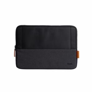 Capa para notebook Trust Lisboa 13.3" , Ecológica , Leve , Fina , Proteção Acolchoada , Fechamento em Zíper , Interior Macio , Sustentável , Preto