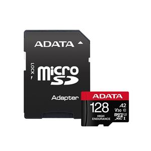 Cartão de Memória Adata High Endurance MicroSD , 128GB , Classe 10 , com Adaptador SD