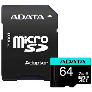 Cartão de Memória Adata Premier Micro SDXC , 64GB , Classe 10 , com Adaptador SD