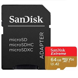 Cartão de Memória SanDisk Extreme MicroSD , 64GB , Classe 10 , com Adaptador SD
