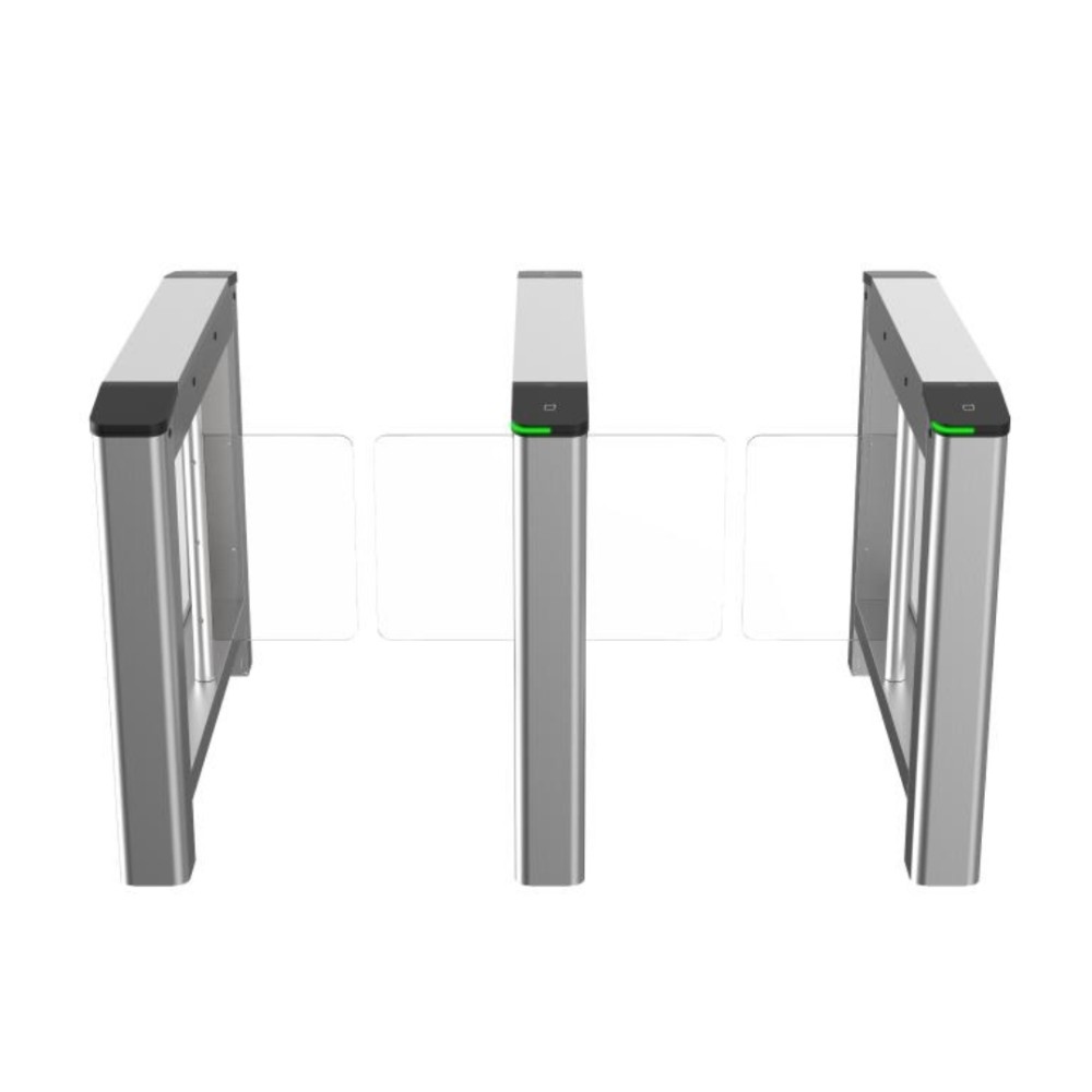 Catraca Swing Hikvision , Lado Esquerdo , Vão 90cm , Aço Inox , Sensor IR , DS-K3B220LX-L/PG-DP90(O-ST)