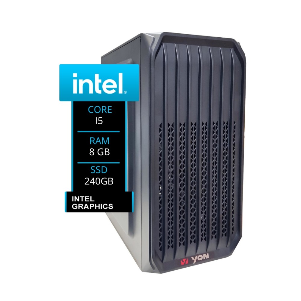 Computador Desktop YON , Intel Core i5-8500 , 8GB DDR4 , SSD 240GB , HDMI , VGA , Gigabit Ethernet