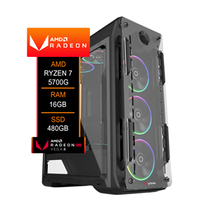 PC Gamer YON Ryzen 7 5700G , Chipset A520 , 16GB DDR4 , 480GB SSD