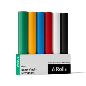 Cricut Smart Vinil Permanente , Pacote Variado  - 13,9 cm x 3 m.33 cm x 61 cm - 6 unidades
