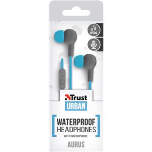 Fone de Ouvido Auricular Trust Aurus Waterproof Azul