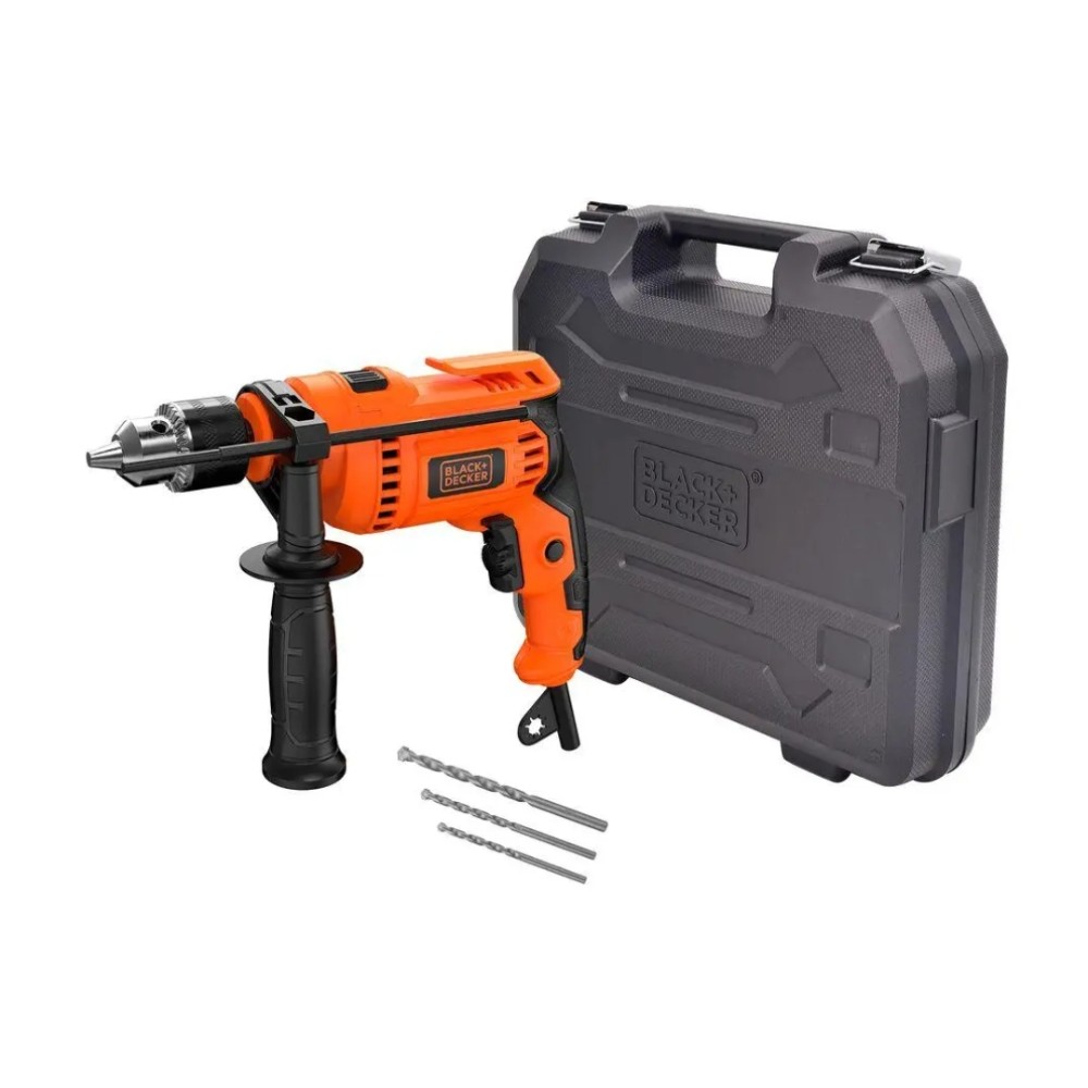 Furadeira de Impacto Black+Decker , BED713650-B2 , 650W , Mandril 13mm , 220V  Laranja e Preta