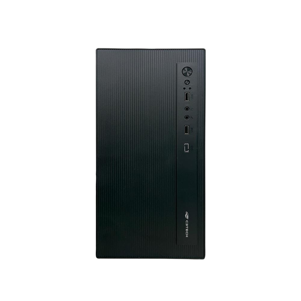Gabinete C3Tech MT-36BK , Micro-ATX , com Fonte 200W , 2 USB 2.0 , Áudio HD , Suporte SSD/HDD , Preto