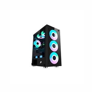Gabinete Gamer 1STPLAYER V7 , Mid Tower , Vidro Temperado , ATX , Sem Fonte , Sem Fan , Preto