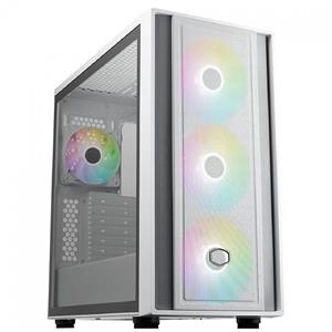 Gabinete Gamer Cooler Master Masterbox 600 , Mid Tower , Vidro temperado , ATX , Fan 120mm , Sem fonte , 3 Fans , ARGB , Branco