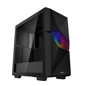 Gabinete Gamer Deepcool Cyclops , Mid Tower , Vidro Temperado , Sem Fonte , Com 1 Fan , RGB , Preto