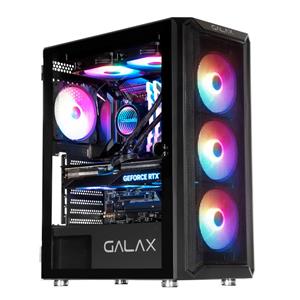 Gabinete Gamer Galax Revolution-07 , Mid Tower , Vidro Temperado , Sem Fonte , Com 4 Fans , ARGB , Preto