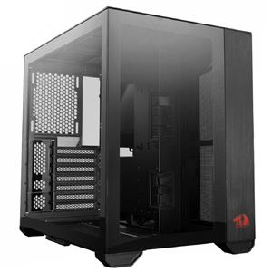 Gabinete Gamer Lian Li O11 Dynamic Mini , Redragon Edition , Mid Tower , Vidro Temperado , Sem Fonte , Sem Fan , Preto