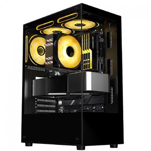 Gabinete Gamer Liketec Heydar Dark , Mid Tower , Cube Design , ATX , Vidro Temperado , Preto , LC-CB-HEYDAR-2084
