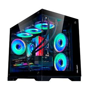 Gabinete Gamer Liketec MAD Rock Black , Mid Tower , ARGB , M-ATX , Frente e Lateral em Vidro - LC-CB3X2-MADROCK-2075
