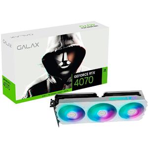 Placa de Vídeo Galax GeForce RTX 4070 EX Gamer White 1-Click OC , 12GB , GDDR6X , 192-Bit , ARGB , Branco