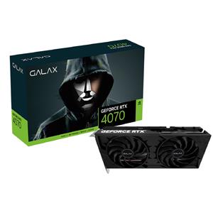 Placa de Vídeo Galax GeForce RTX 4070 1-Click OC 2X , 12GB , GDDR6X , 192-Bit , Preto