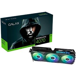 Placa de Vídeo Galax GeForce RTX 4070 EX Gamer 1-Click OC , 12GB , GDDR6X , 192-Bit , ARGB , Preto