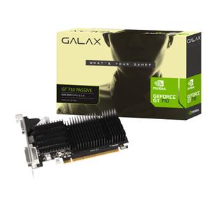 Placa de Vídeo Galax GeForce GT 710 , 2GB , DDR3 , 64-Bit , Preto

