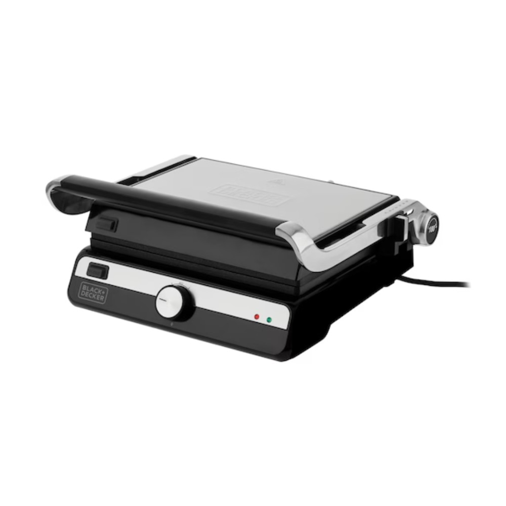 Grill Elétrico Black+Decker , Gourmand Gris , G1500G , 1800W , Abertura 180° , Chapas Removíveis , 127V , Cinza e Preto