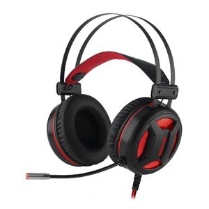 Headset Gamer Redragon Minos , Drivers 50mm , USB , para PC e Notebook , Over-ear , Preto e Vermelho