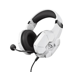 Headset Gamer Trust GXT 323W Carus , PS5 , Drivers 50mm , 3.5mm , Over-ear , Branco