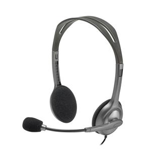 Headset Logitech H111 Stereo , 3.5mm , Múltiplas Plataformas , On-ear , Cinza