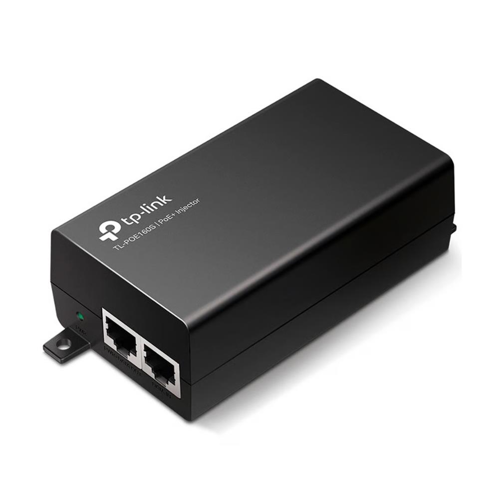 Injetor PoE+ TP-Link TL-POE160S V4 , 2 Portas Gigabit RJ45 , Alimentação 100-240V , Preto