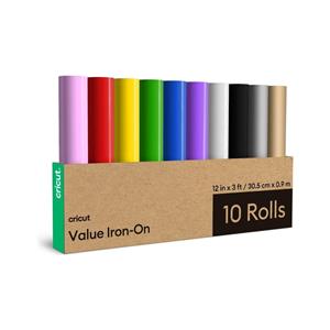 Cricut® Value Iron-On , Rainbow Sampler 30,5 cm x 91 cm (10 unidades) – HTV (vinil de transferência por calor)