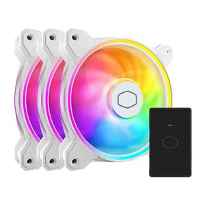 KIT 3 Fan Cooler Master MF120 HALO2 , Dual Loop LED , Iluminação RGB , BCO