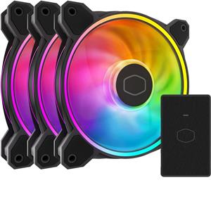 Kit Cooler para Gabinete Cooler Master MF120 Halo 2 , 3 Fans , 120 mm , ARGB , Preto