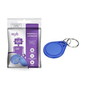 Kit 4 Tags RFID 13,56MHz Chaveiro Mifare S50 1K Programável Controle de Acesso , Azul
