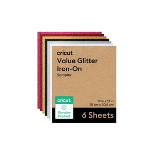 KIT 6 IRON-ON CRICUT GLITTER 25,4X30,5CM