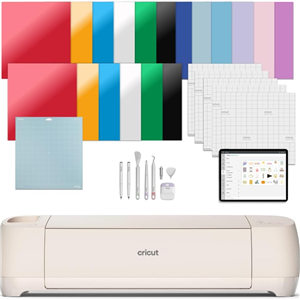 Máquina de Corte Cricut Explore 4 + Kit de Acessórios , Cor Rosa Marfil , 56,4 cm , Papel Cartão , Transfer Tape , Bluetooth , Alta Precisão