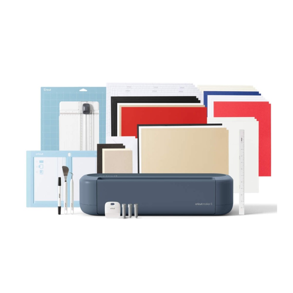 Kit Cricut Maker 5 , Máquina de Corte Inteligente 300+ Materiais , Bluetooth , 14,1 IPS