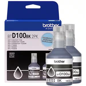 Kit Refil de tinta Brother BTD1002PK , 108ml , C/2 Un , Preto 