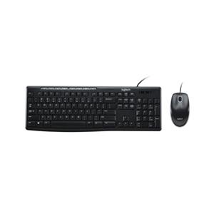 Kit teclado e mouse com fio , Logitech MK200 , 1000 dpi , preto