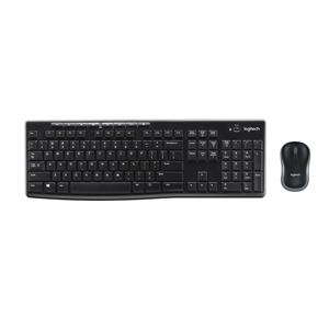 Kit Teclado e Mouse Sem Fio Logitech MK270 Multimídia , ABNT2 , Preto