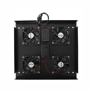 Kit Ventilação Max Eletron , 4 Coolers 12V CC , Padrão 19" , 1U , Bivolt 110/220V , Chave Liga/Desliga , LED Indicador , Rolamento Blindado