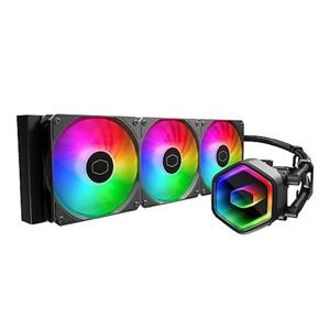 Water Cooler Cooler Master MasterLiquid 360 Core II , Fans 120mm , Radiador 360mm , aRGB , 1750 RPM , 3 Fans , AMD , Intel , Preto , MLW-D36M-A18PA-R