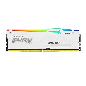 Memória DDR5 Kingston Fury Beast RGB , 16GB , 5200Mhz , Branco