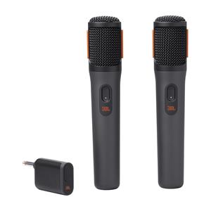 Microfone JBL PartyBox Sem Fio Duplo , 6h Reprodução , Alcance de 10m , Preto