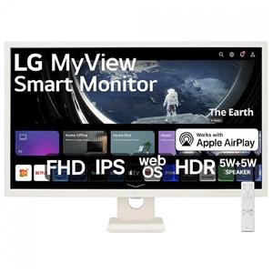 Monitor LG MyView Smart , 32 Pol , Full HD , IPS , WebOs , AirPlay 2 , Screen Share , ThinQ Home , Bluetooth , 32SR50F-W
