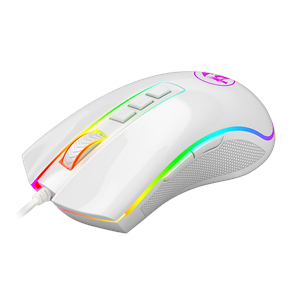 Mouse Gamer Redragon King Cobra 2 Lunar , RGB , 24000 DPI , 7 Botões Programáveis , USB , Branco