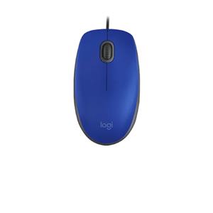 Mouse Logitech M110 Silent , DPI 1.000 , 3 botões , Sensor óptico , USB , Cabo 1.8m , Azul