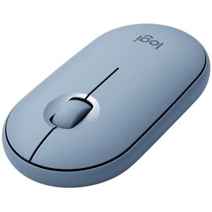 Mouse Sem Fio Logitech Pebble M350 , 1000 DPI , 3 Botões , Slim , Azul