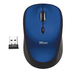Mouse Sem Fio Trust Yvi , 1000 DPI , 4 Botões , Azul