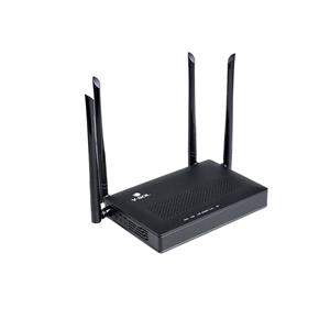 ONT Terminal VSOL V2802DAC AC1200 , 2GE , Wi-Fi 5 , Dual Band , 1200Mbps , 4 Antenas , Preto